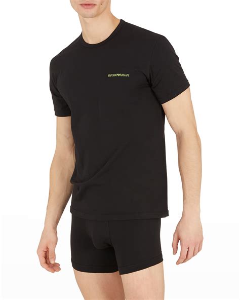 versace men's 2-pack essential stretch t-shirts|Versace .